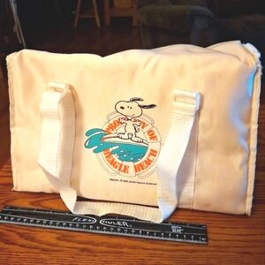 Vintage 1958 Peanuts Snoopy “Property of Beagle Beach” Insulated Cooler Tote